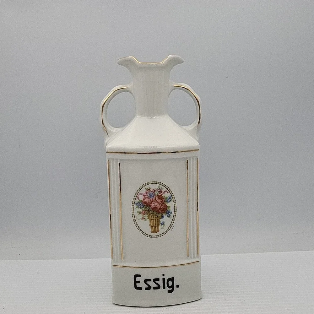 Ceramic Essig Karaffe‎ (Vinegar) Made In Czechoslovakia
